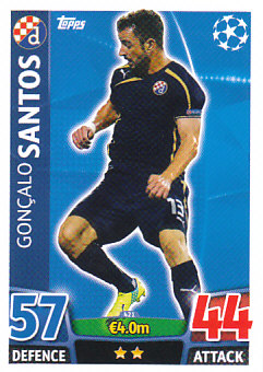 Goncalo Santos Dinamo Zagreb 2015/16 Topps Match Attax CL #421